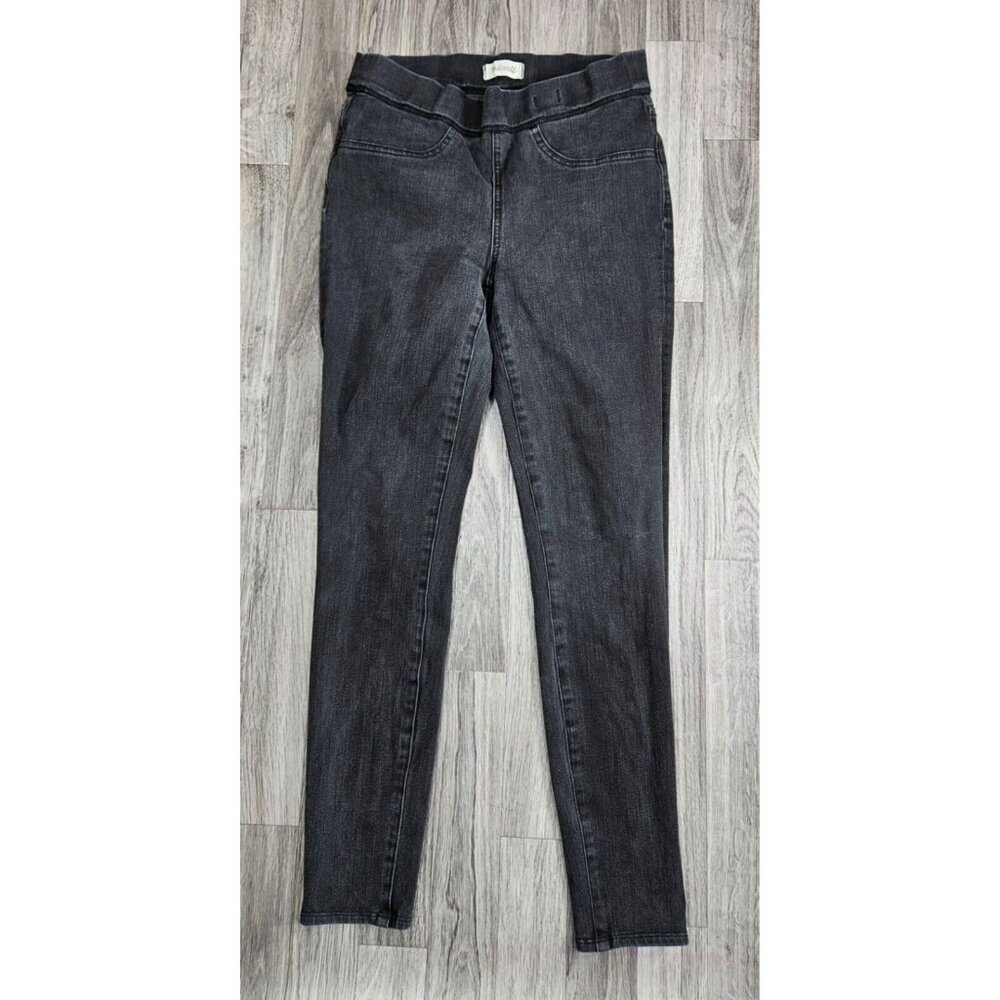 Madewell Womens Size 28 Pull On Stretch Skinny The Anywhere Black Grey Jeans